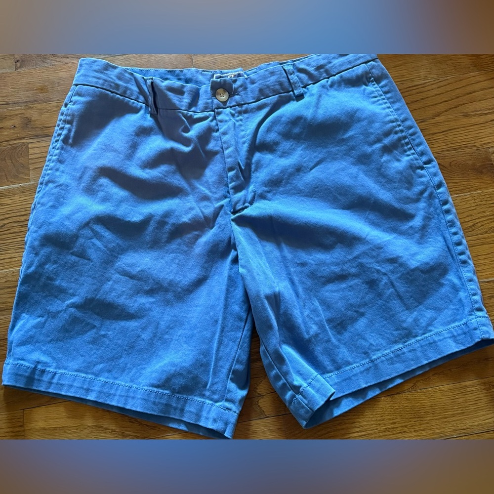 Southern Point Men’s Chino Flat Front Shorts, Blue, Size 34, EUC